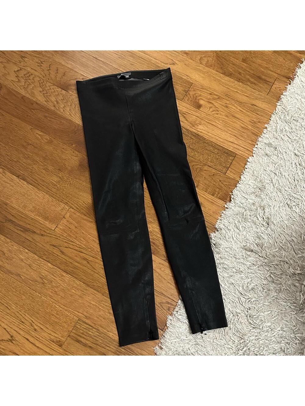 NEW Vince vegan faux leather leggings, size small, black